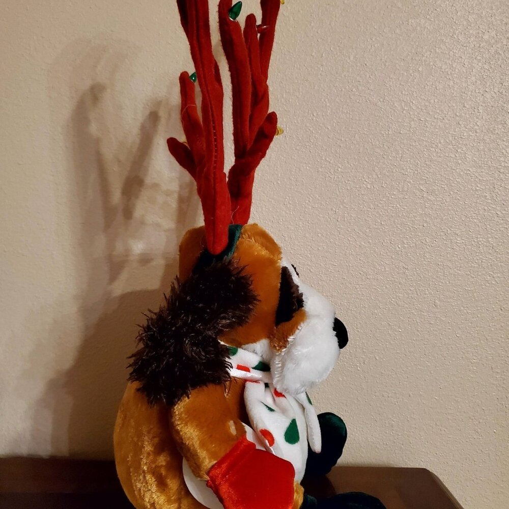 Dan Dee Christmas Dog Light Up Antlers Singing Jingle Bells Dancing - Picture 3 of 8